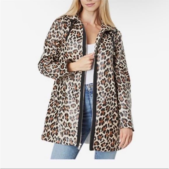 Kate Spade leopard animal print raincoat NWT - Picture 1 of 10